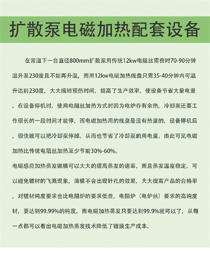 真空鍍膜擴散泵電磁加熱設備